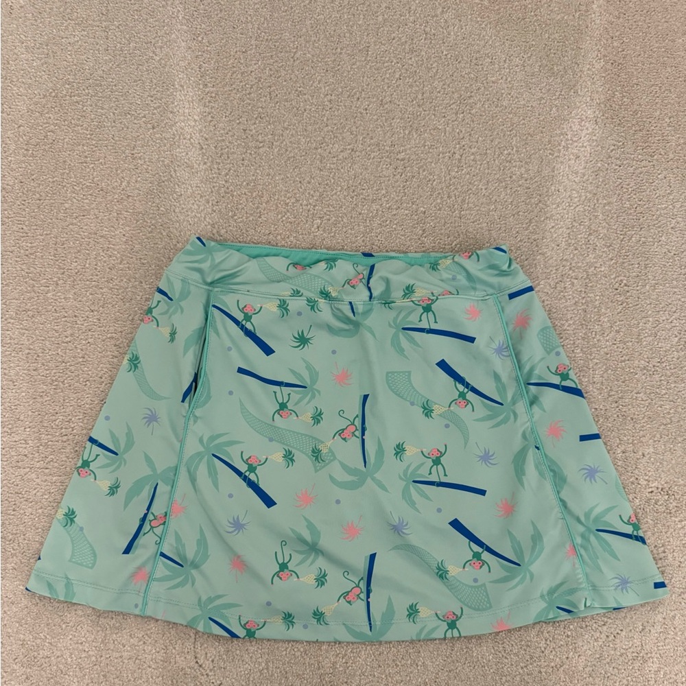 Girls Golf Skort Turtles & Tees Size XL (14-16) Cute Hanging Monkeys Print
